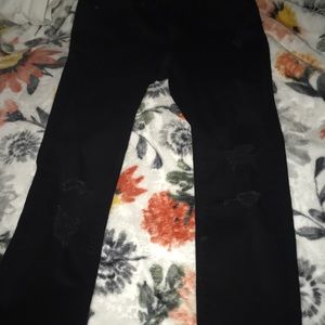 Black ripped jeans